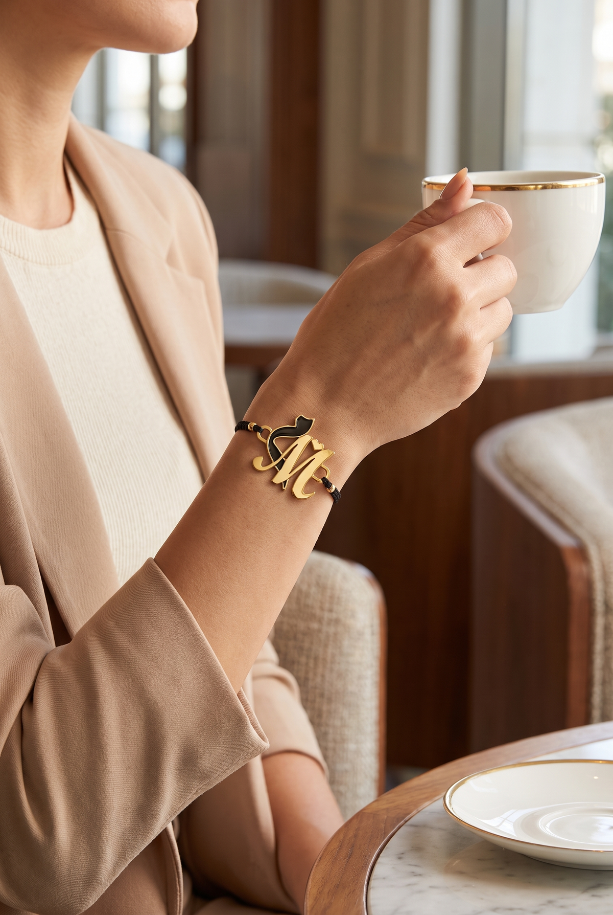 bracelet with 2 letters -1 Main image